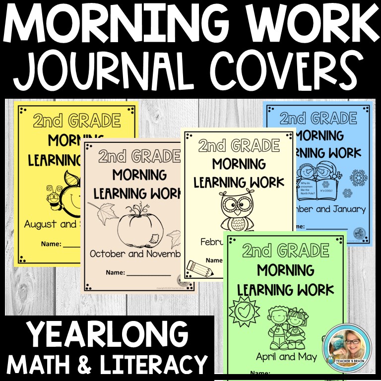 Morning Work Second Grade | 2nd Grade Math and Literacy Journals for the YEAR - Image 2