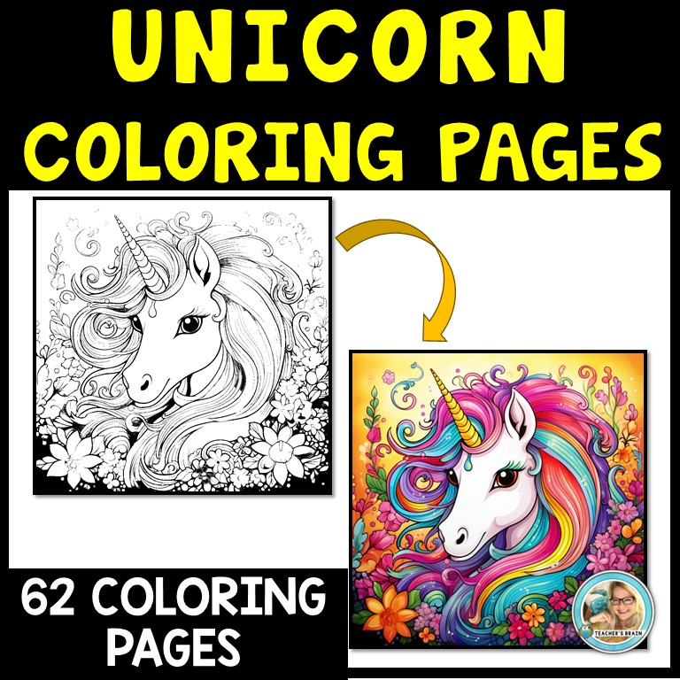 Unicorn Coloring Pages For Kids | Coloring Sheets | Activities - Image 2