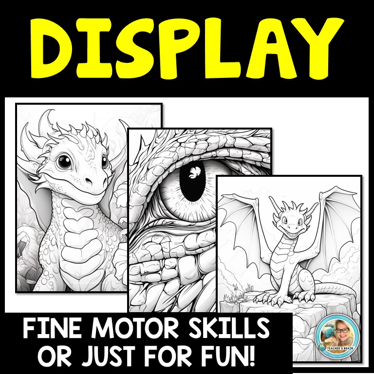 Dragon Coloring Pages | BOOK | Coloring Sheets | Word Find Activities - Image 4