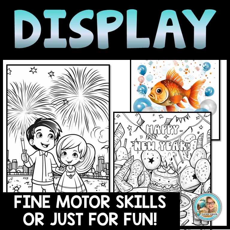 NEW YEAR Coloring Pages for Kids | Sheets | Activities - Image 4