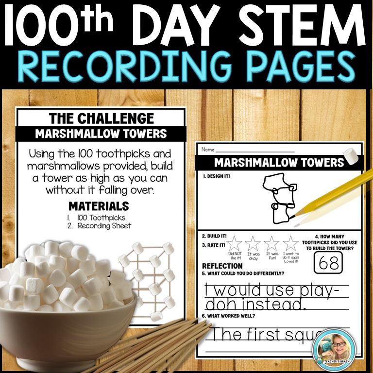 100th Day of School Activities STEM Stations - Image 2