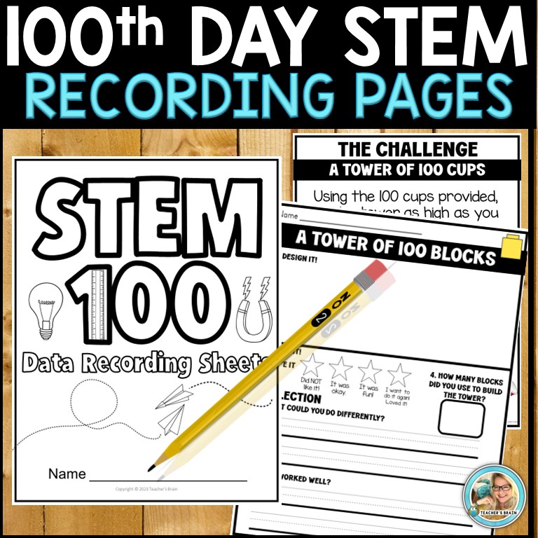 100th Day of School Activities STEM Stations - Image 3