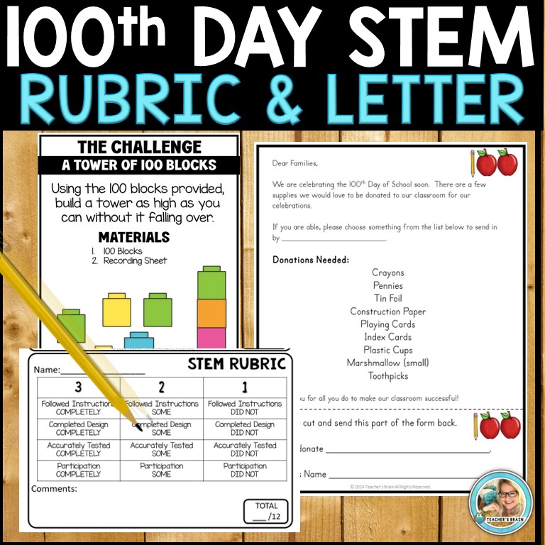 100th Day of School Activities STEM Stations - Image 4