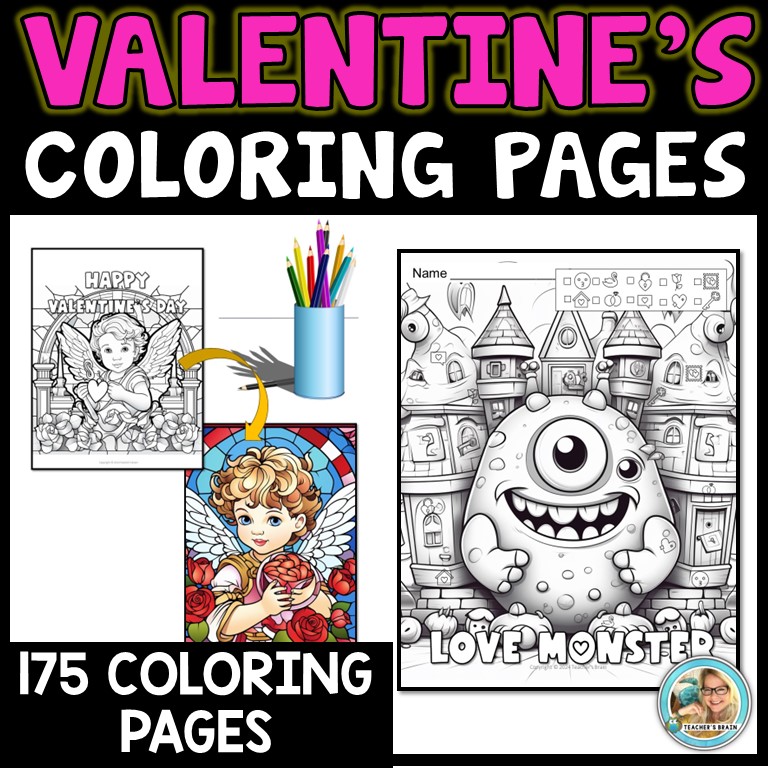 Valentines Day Coloring Pages | Hidden Pictures Coloring Sheets | Activities for Kids - Image 2