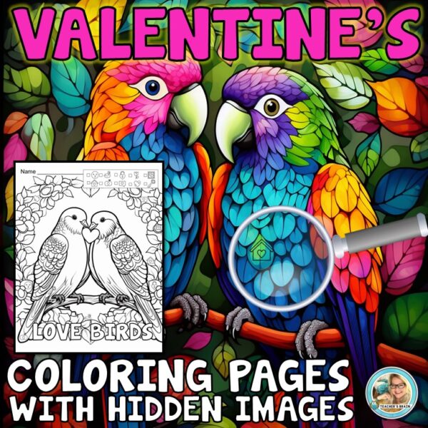 Valentines Day Coloring Pages | Hidden Pictures Coloring Sheets | Activities for Kids