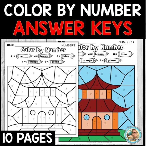 Chinese New Year DRAGON Color by Number | To 10 | Kindergarten | First ...