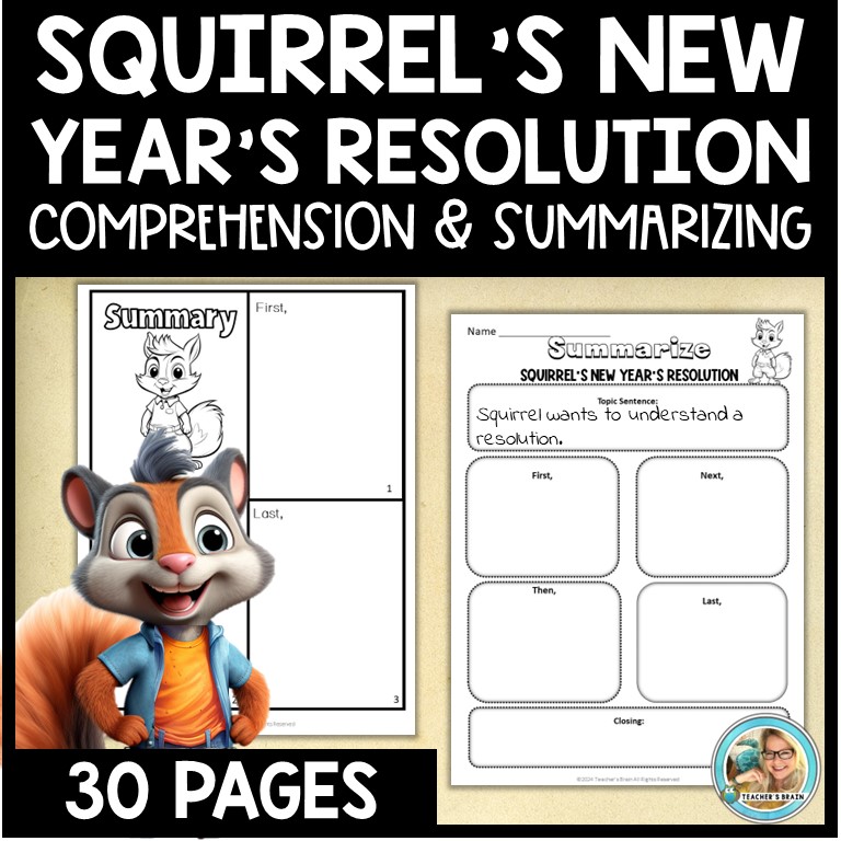 Squirrel's New Year's Resolution | A Storybook Companion | Craft | 2024