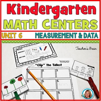 math activities for kindergarten: measurement and data math centers