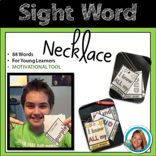 sight word necklace