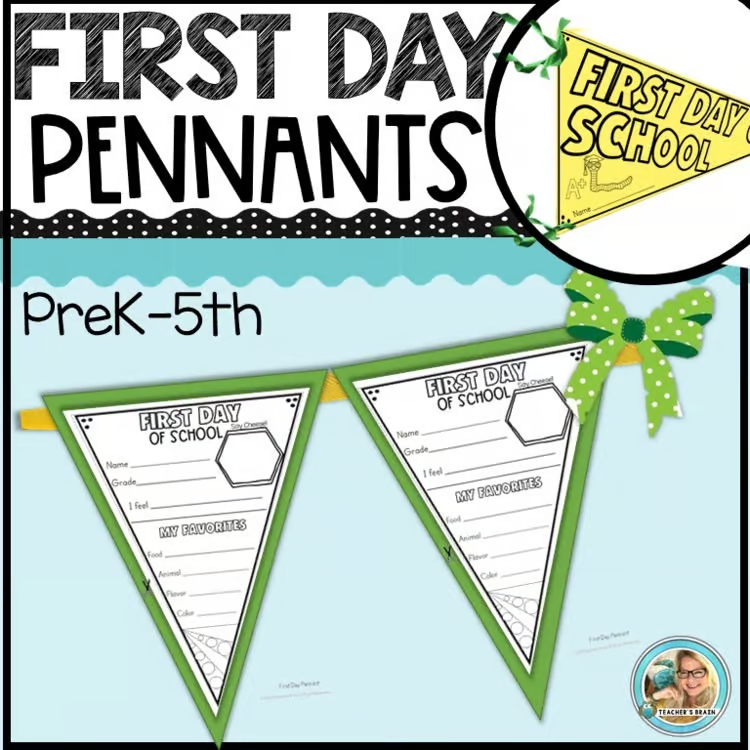 first day of school pennants