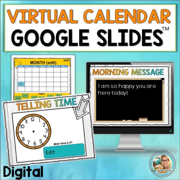 Morning Meeting Google™ Slides - Activities - Calendar Time - EDITABLE