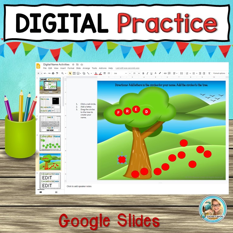 Name Practice Editable | Google Slides - Image 2