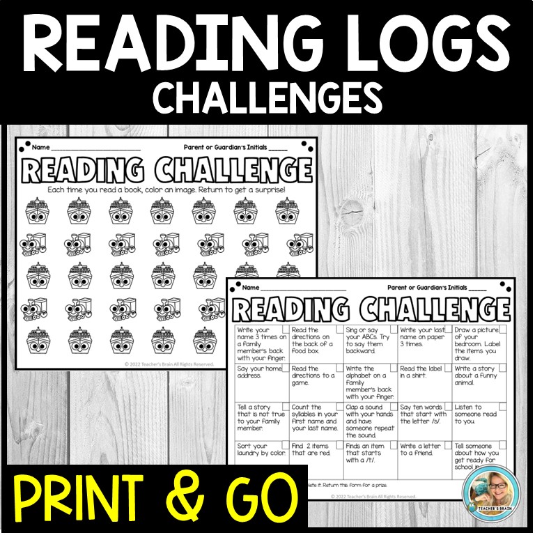 MONTHLY Reading Logs & Challenge – EDITABLE GOOGLE SLIDES - Image 3