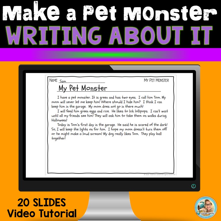 Build a MONSTER Craft Writing | Print or Digital GOOGLE READY - Image 2