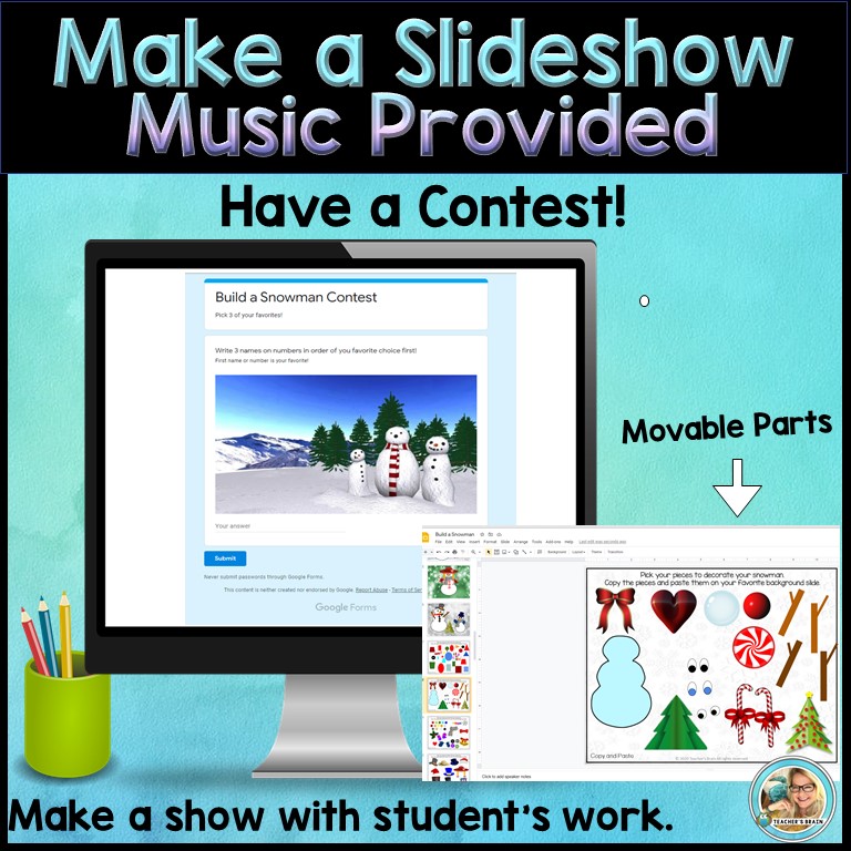 How to Build a Snowman Writing Activity | Google Slides - Image 4