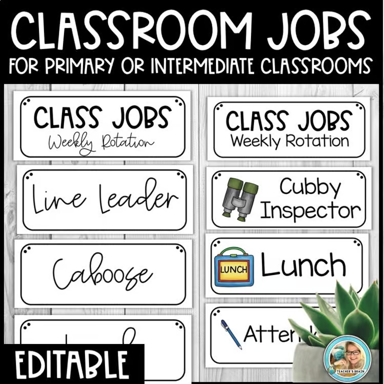 calm classroom jobs