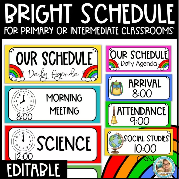 visual schedule for classroom management