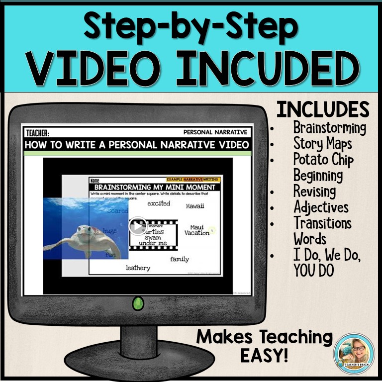 Personal Narrative Writing Unit for First Grade - Google Slides - Image 2