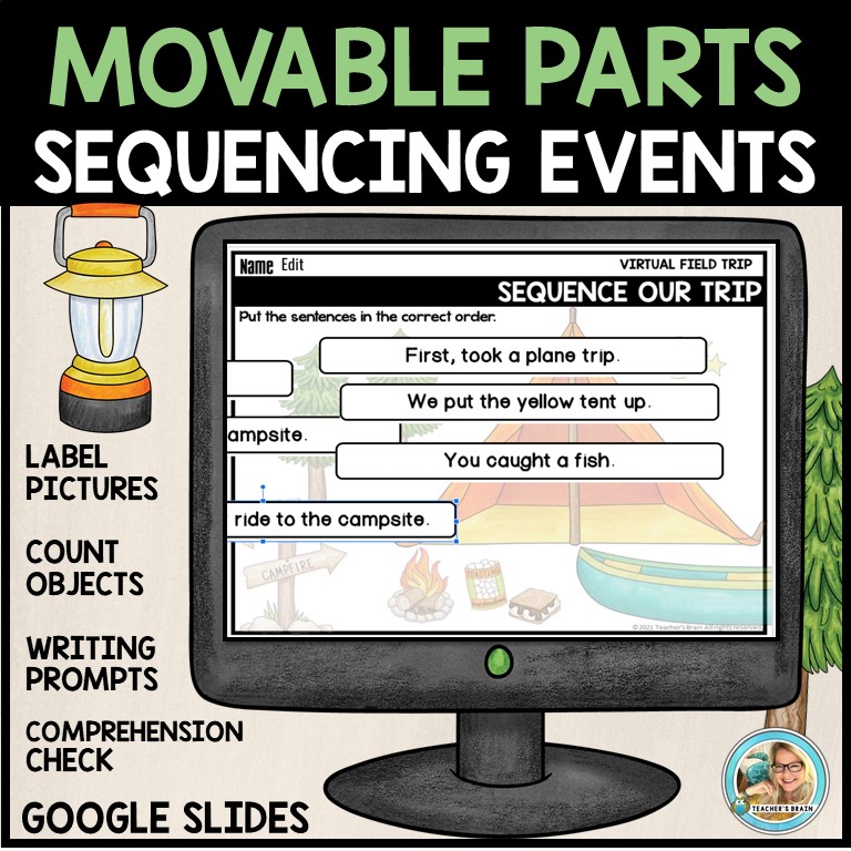 CAMPING Activities Virtual Field Trip - End of the Year Google Slides - Image 4