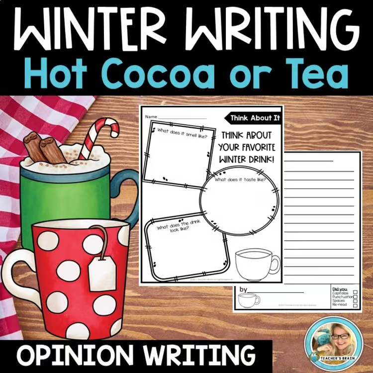 winter writing activity for elementary