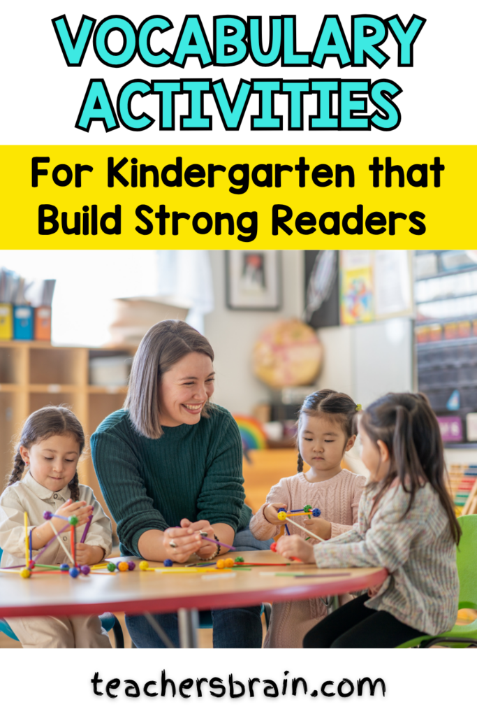 vocabulary activities for kindergarten teacher with students
