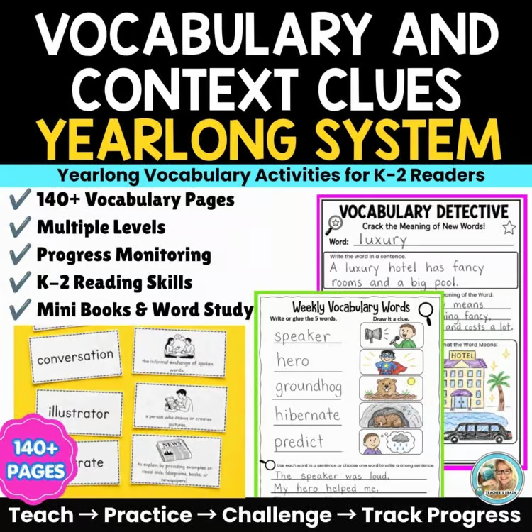 vocabulary activities for kindergarten resource preview