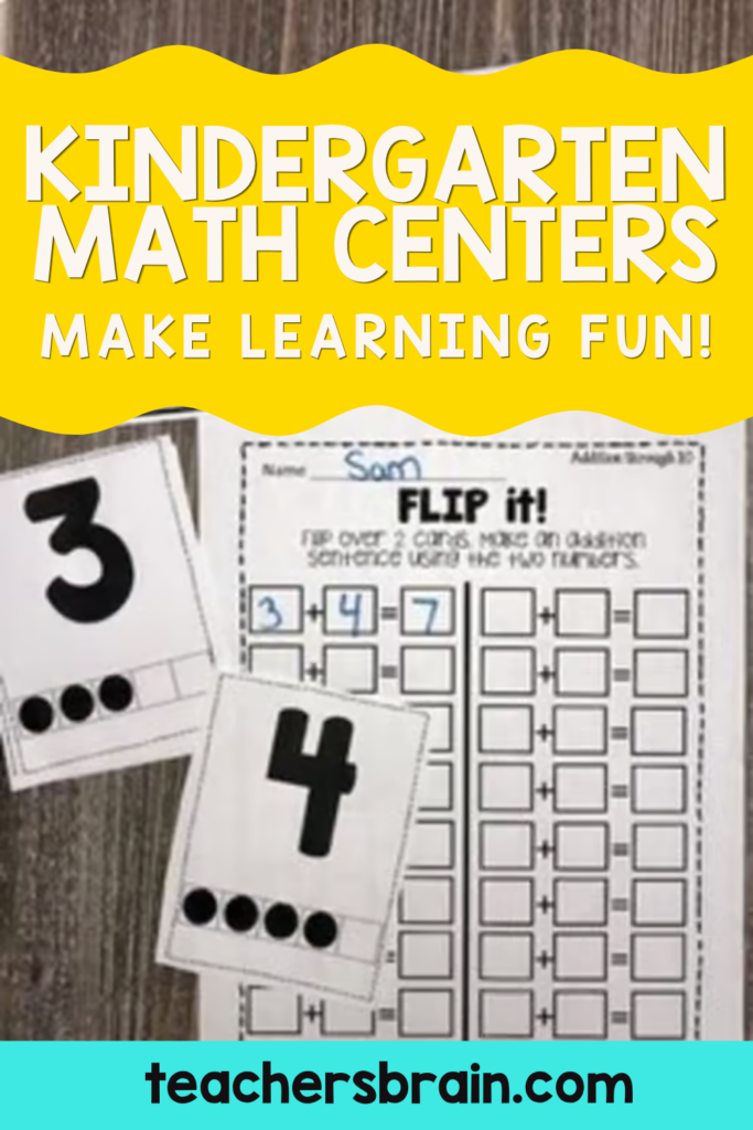 Activities for your kindergarten math centers. 
