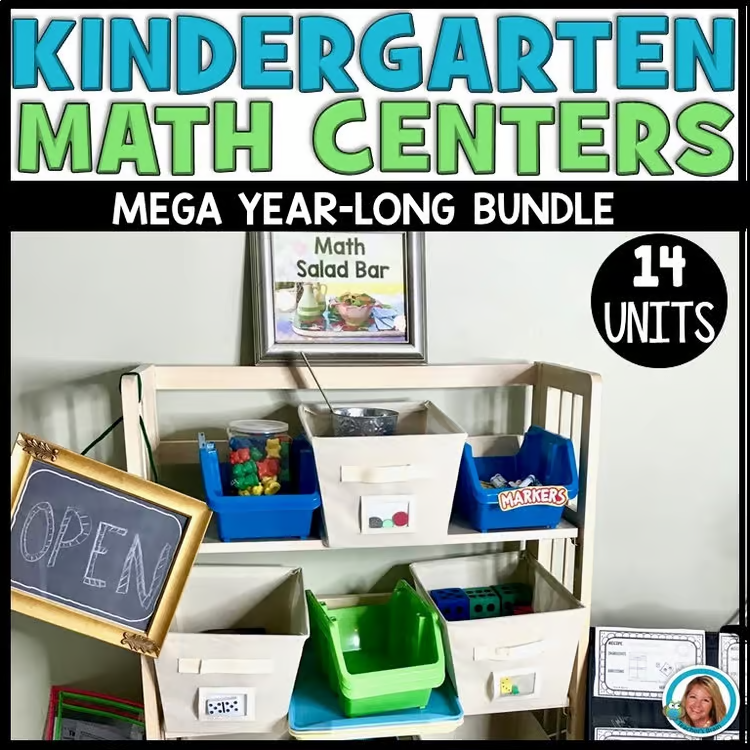Kindergarten math centers resource for teachers. 