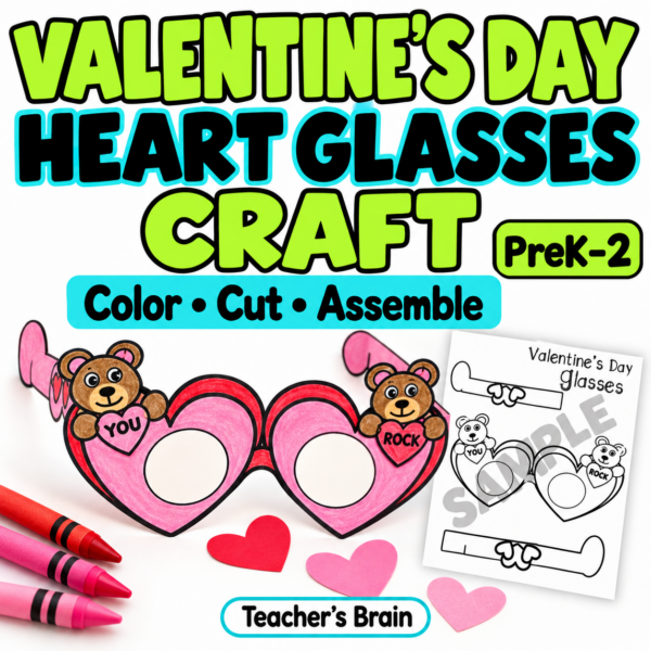 Valentine’s Day Heart Glasses Craft