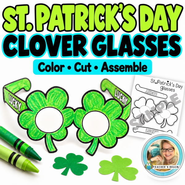 St. Patrick’s Day Clover Glasses Craft