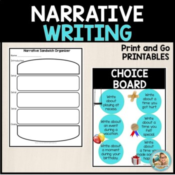 Narrative Writing Activities | Graphic Organizers, Prompts & Posters