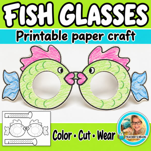 Fish Glasses Ocean Paper Craft