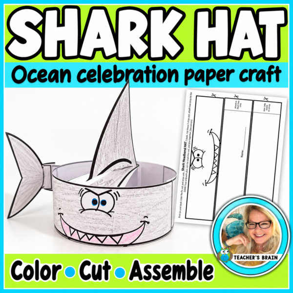 Shark Hat Headband Ocean Paper Craft