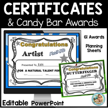 Editable End-of-Year Awards | Candy Awards & Class Superlatives