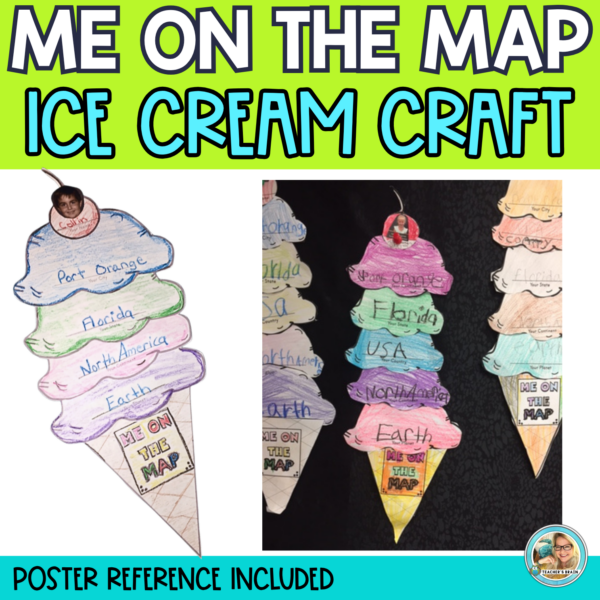 Me on the Map Ice Cream Craft | Geography Activity for K–2