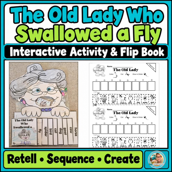 Old Lady Who Swallowed a Fly | Sequencing Craft & Flip Book