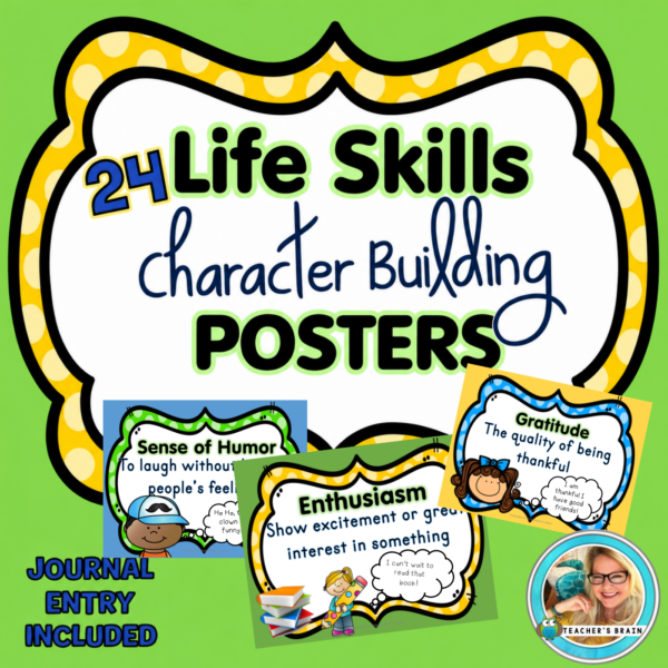 Life Skills Posters | Character Building & Reflection Journal