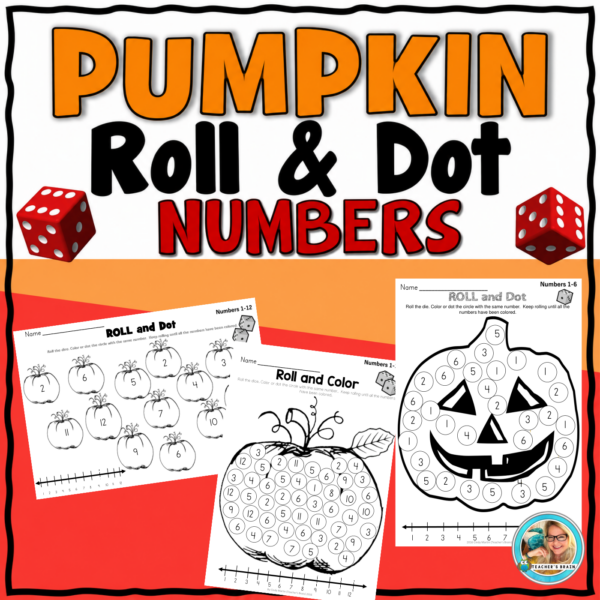 Pumpkin Roll and Dot Math Activities | Numbers and Tally Marks