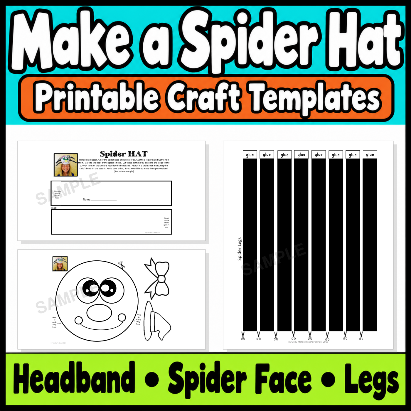 Spider Hat Craft | Printable Halloween Headband