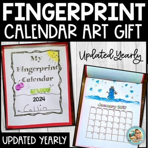 Fingerprint Art Calendar 2026–2028 | Christmas Gift for Parents